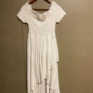 Off the shoulder white NAOO dress